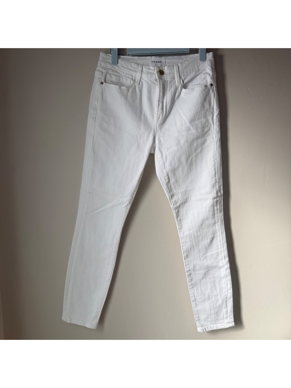 FRAME Le Skinny de Jeanne Crop White Jeans | 27